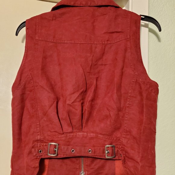 Ladies Burnt Orange Casual Vest. New - Picture 2 of 4